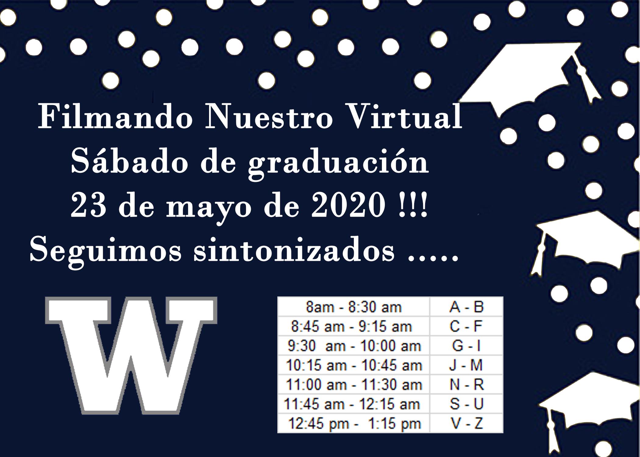 virtual graduation schedule spanish 