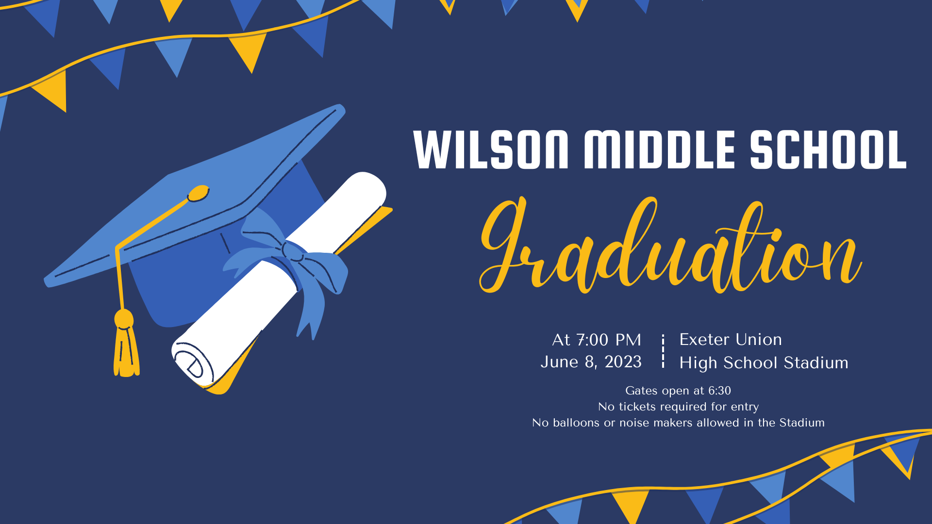 8th grade Graduation invitation
